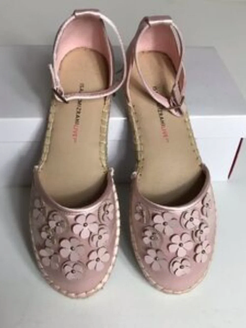 Isaac Mizrahi Floral Applique Satin Espadrilles
